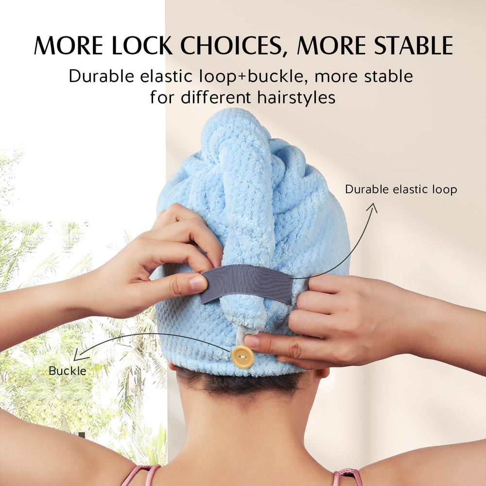 Texture microfibre YFONG anti frisottis douce sur les cheveux.