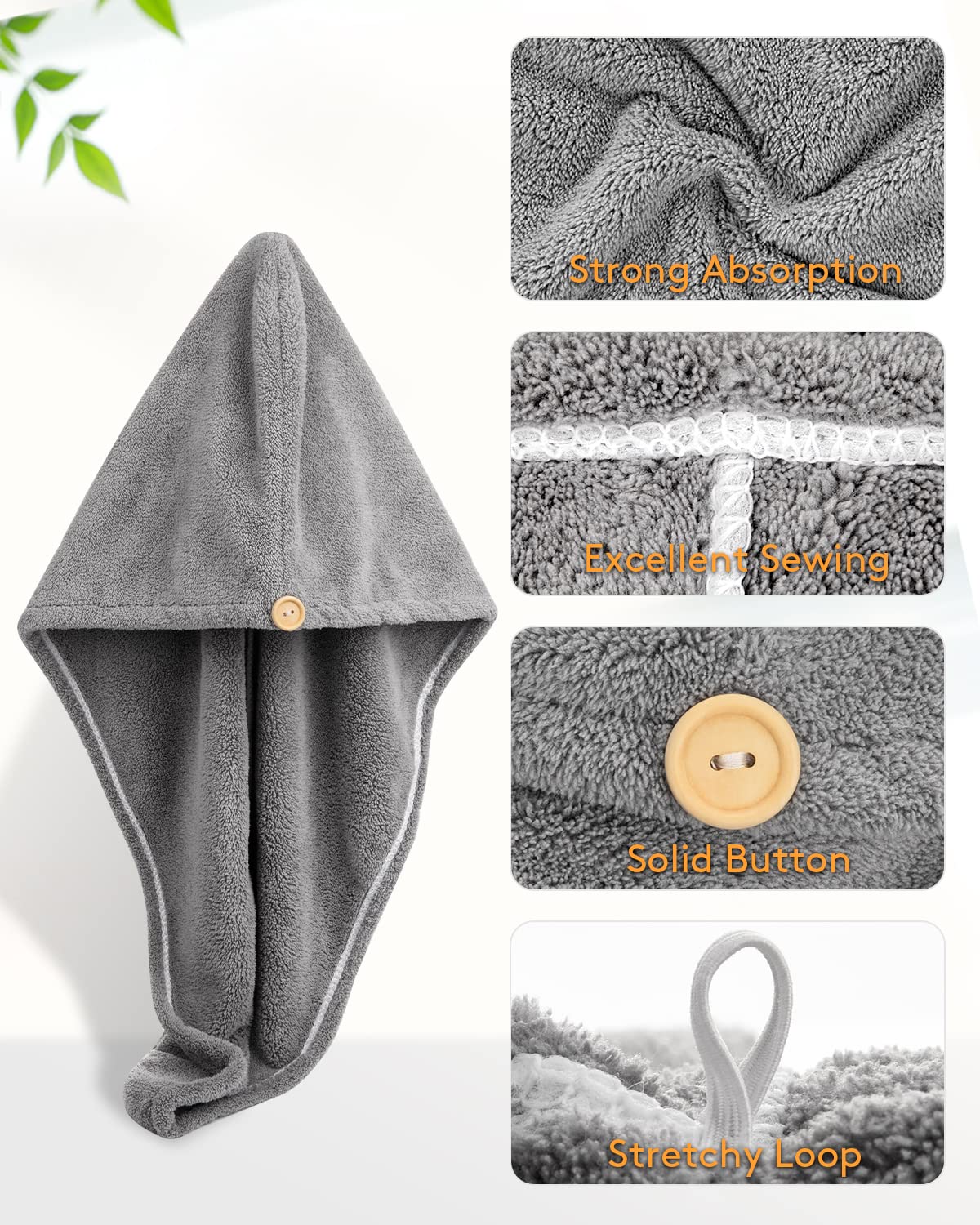 YFONG tissu microfibre ultra absorbant pour cheveux.