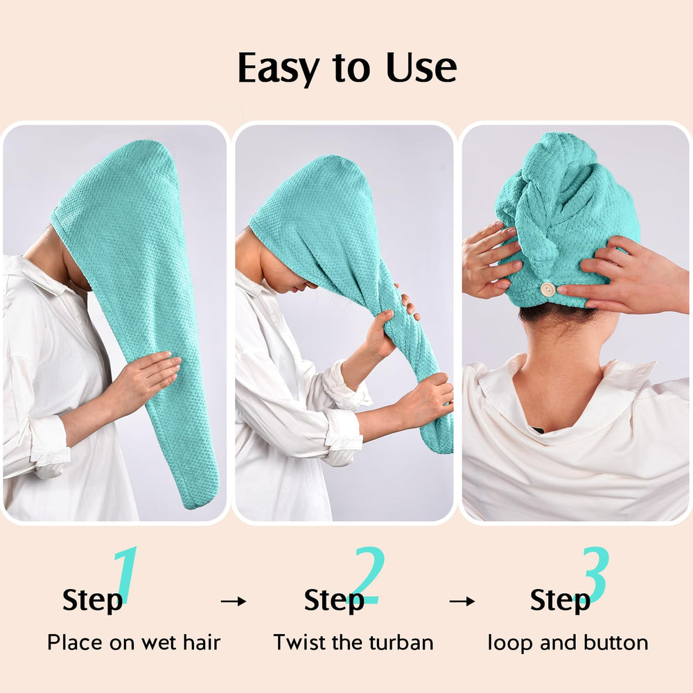 YFONG turban avec bouton et élastique, fixation fiable.