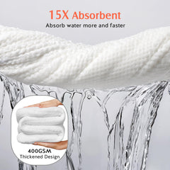 YFONG turban en microfibre rose, sèche rapidement sans abîmer les cheveux.