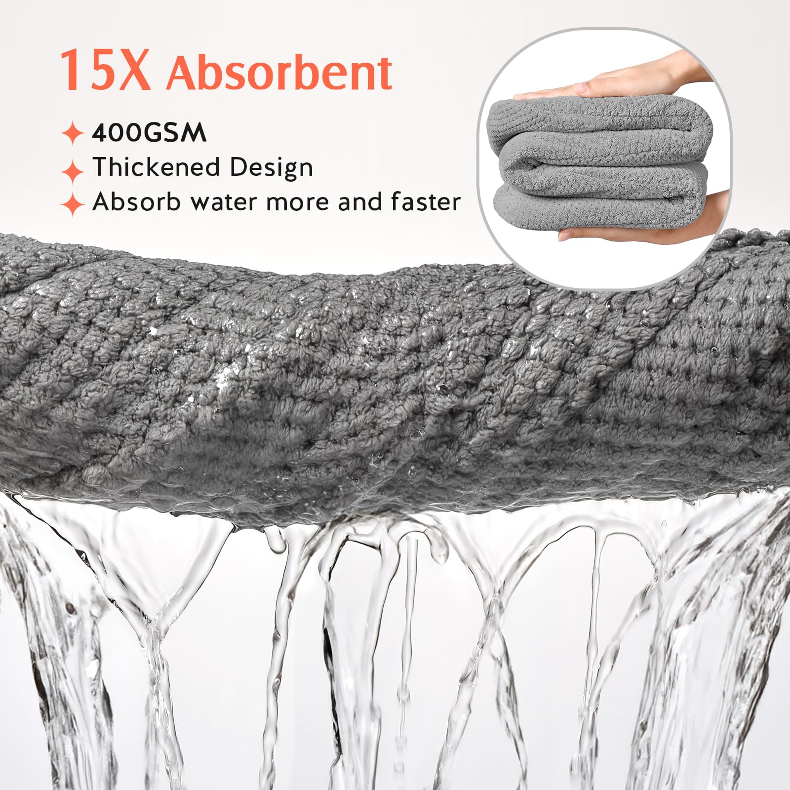 YFONG turban-cheveux microfibre ultra-leger pour confort