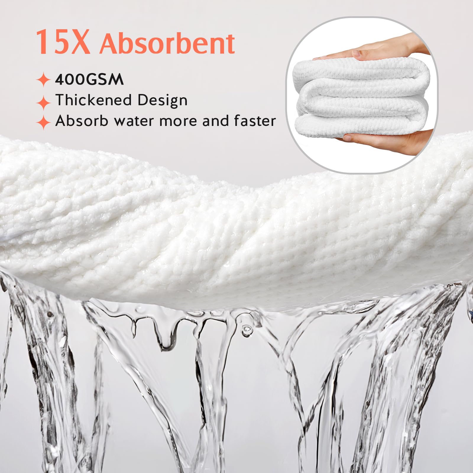 Turban YFONG rose en microfibre, absorption efficace pour cheveux.