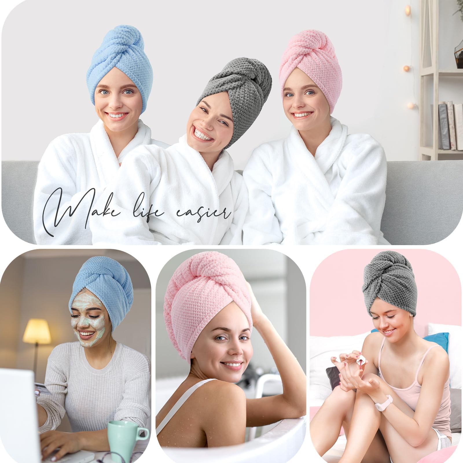 Utilisation pratique pour routine matinale, mains libres.