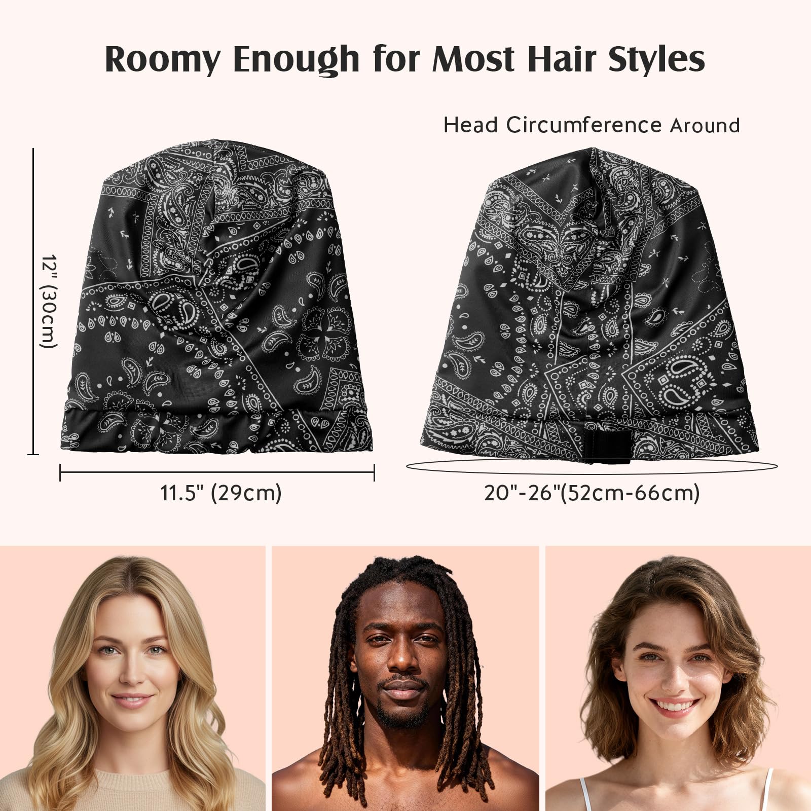 Bonnet YFONG en soie pour usage quotidien protège cheveux et cuir chevelu.