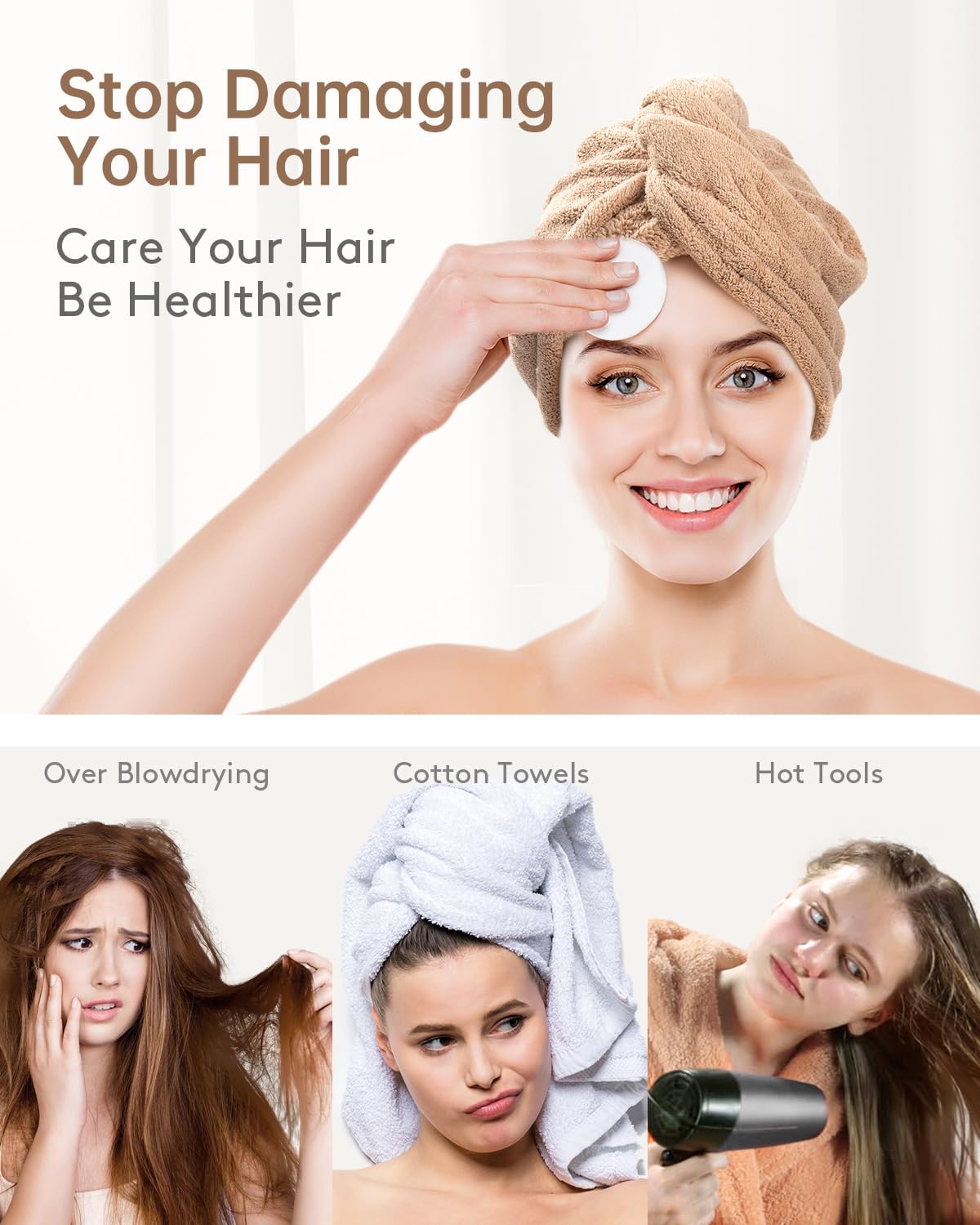 YFONG wrap cheveux grande taille adapté aux boucles et cheveux épais.
