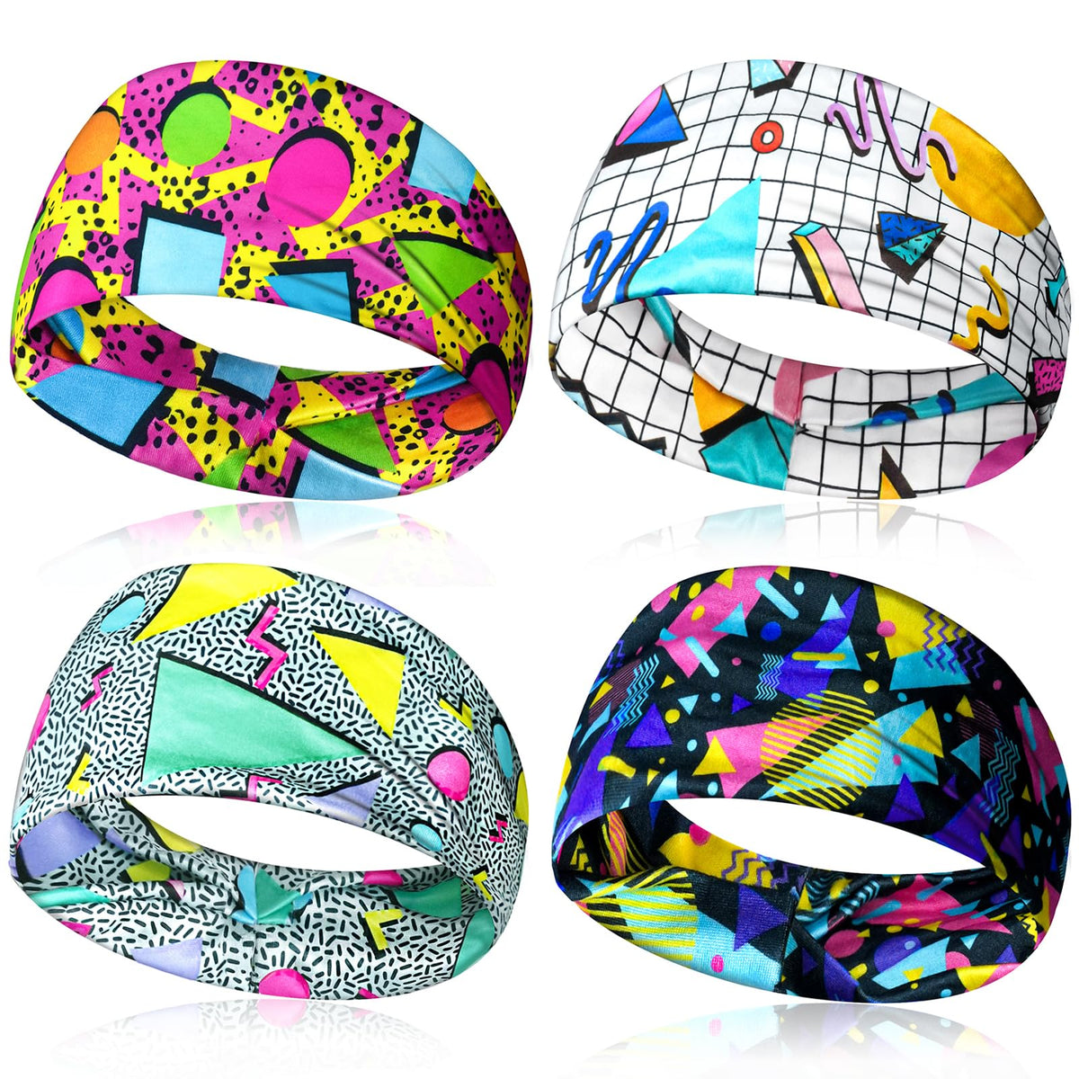 Bandeau neon yfstyle 80s-90s pour fête, couleur vive et style rétro.