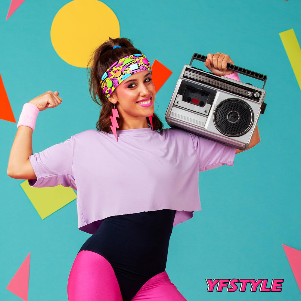 Bandeau neon yfstyle conçu pour yoga et running, maintien sécurisé pendant l’entraînement.