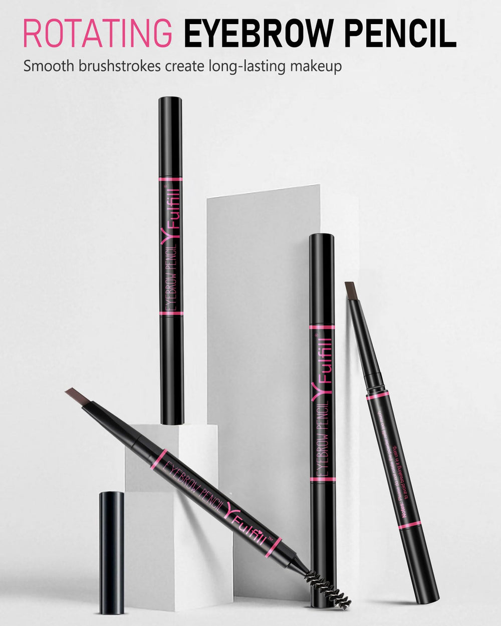 Crayon sourcils blond YFulfill avec brosse-spoolie intégrée pour estomper facilement.
