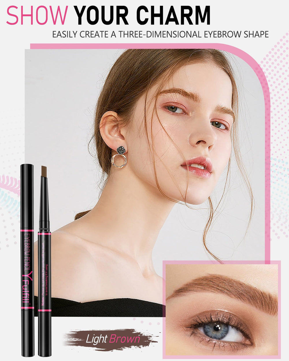 Crayon blond YFulfill résistant à l'eau pour une tenue longue durée.