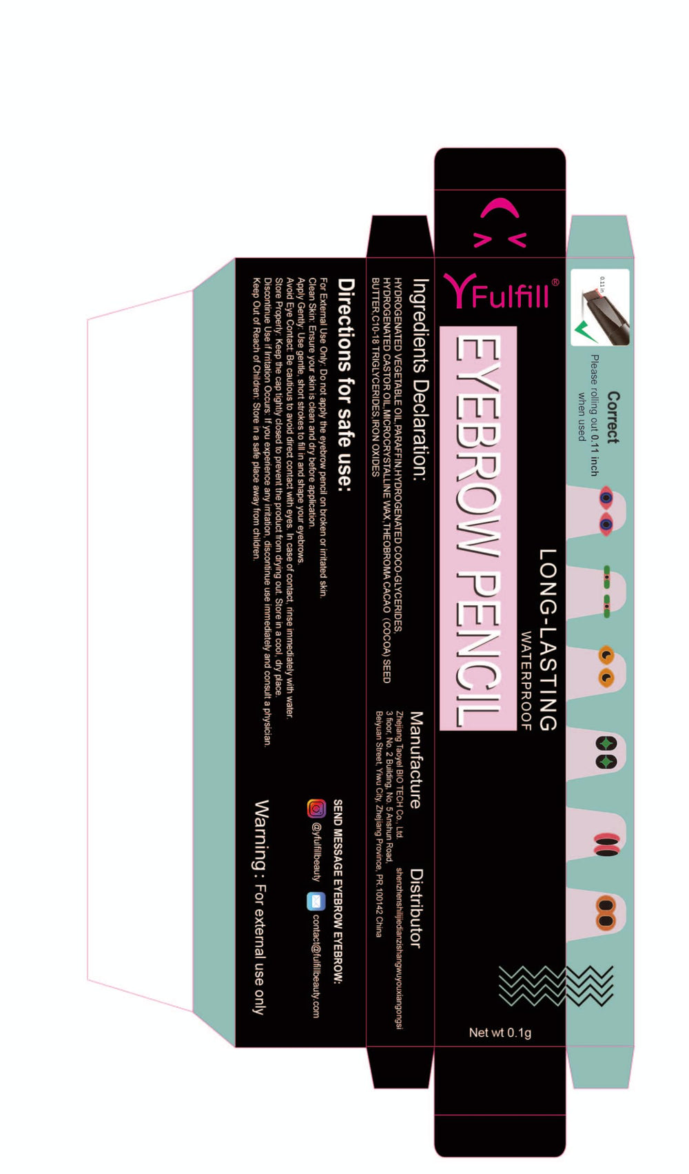 Rasoir inclus avec YFulfill pour sourcils nets.