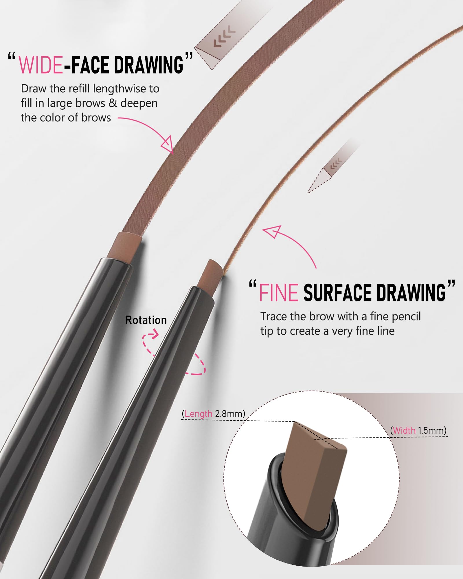 Rasoir inclus pour des finitions nettes des sourcils avec YFulfill.