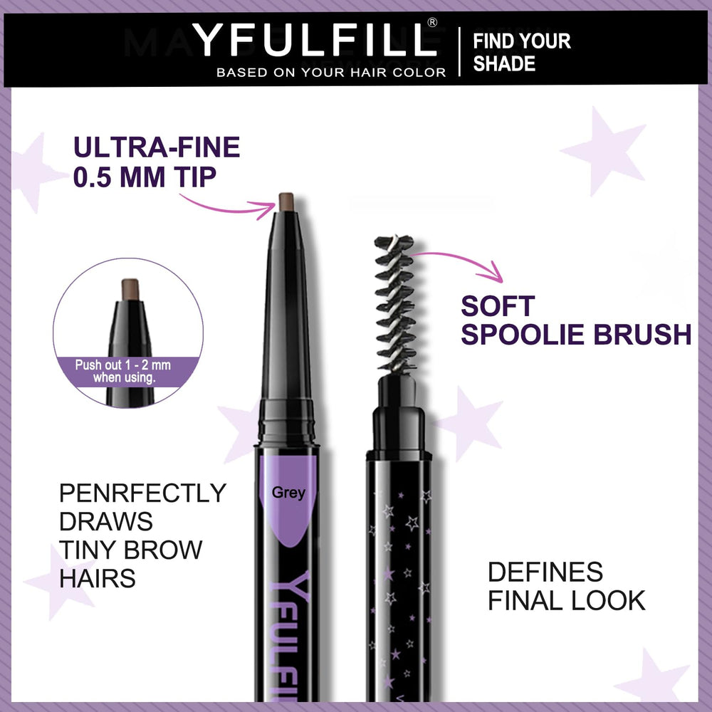 YFulfill crayon sourcils gris résistant à l'eau pendant 8 heures