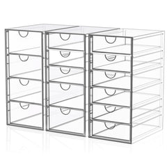YFXCVSL Organisateur bureau en acrylique avec 15 tiroirs pour optimiser l'espace.