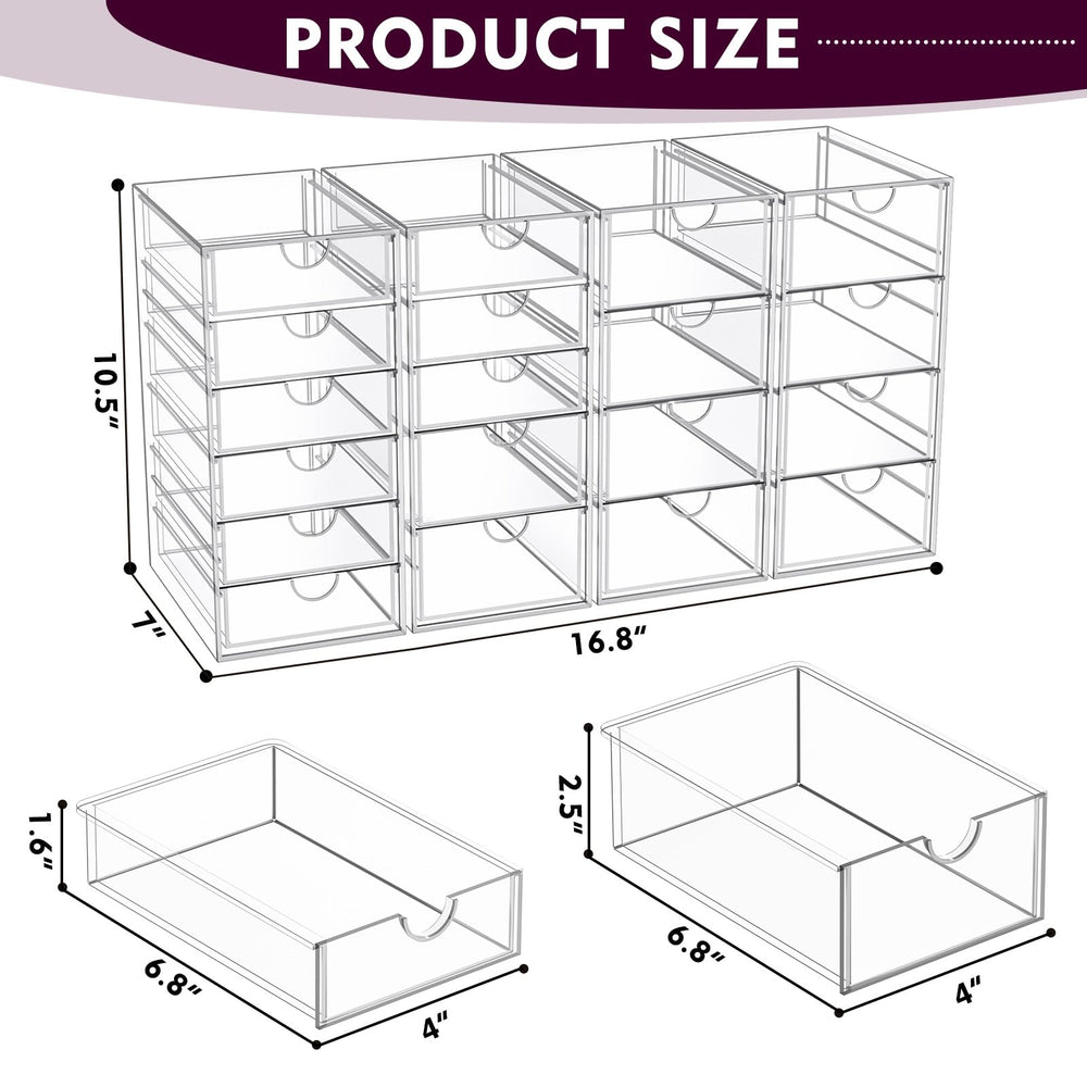 Organisateur transparent YFXCVSL avec visibilite rapide des produits de maquillage.