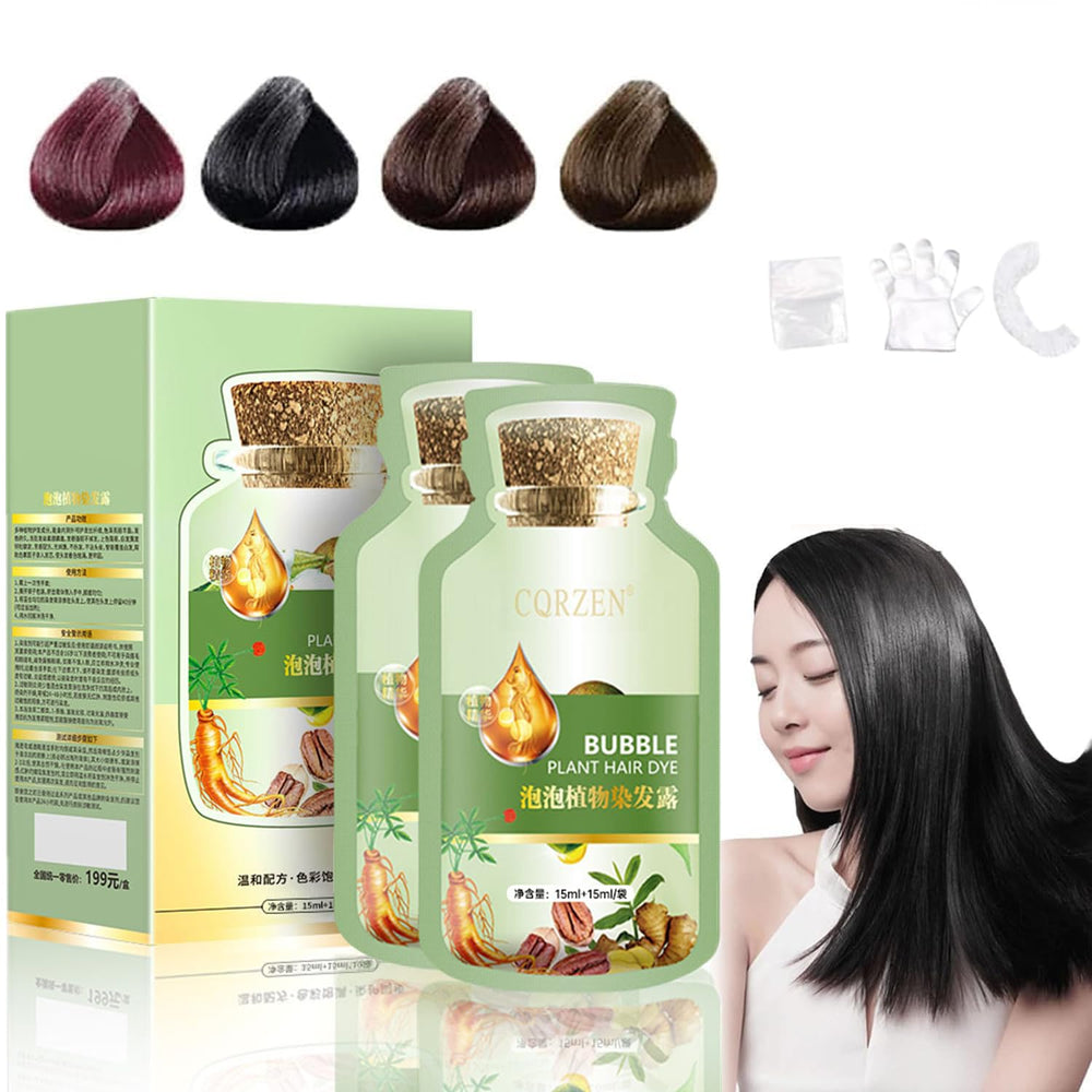 YG LianKai résultat brillant cheveux noir naturel, couleur subtile et éclat.