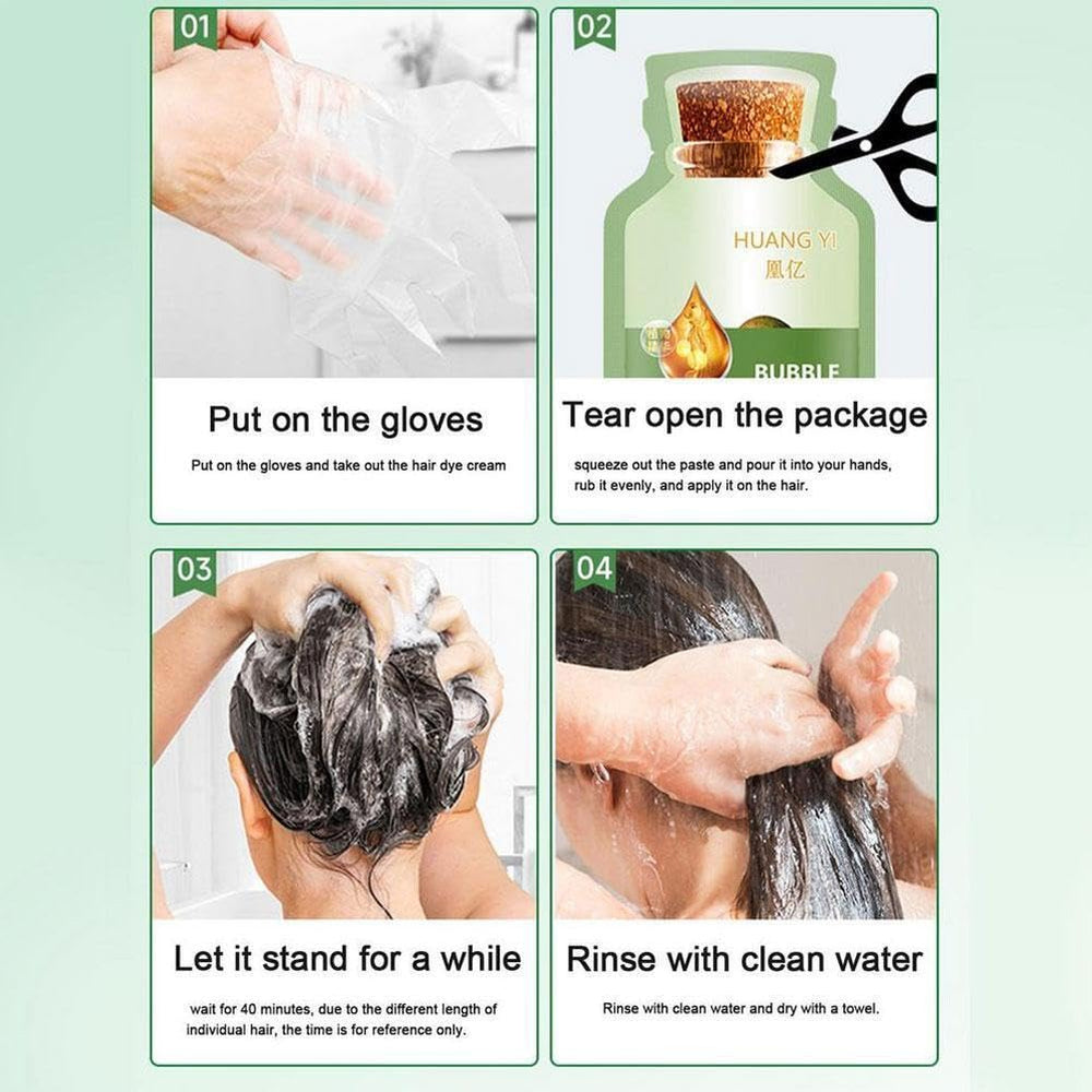 YG LianKai shampooing colorant naturel, soin doux après coloration.