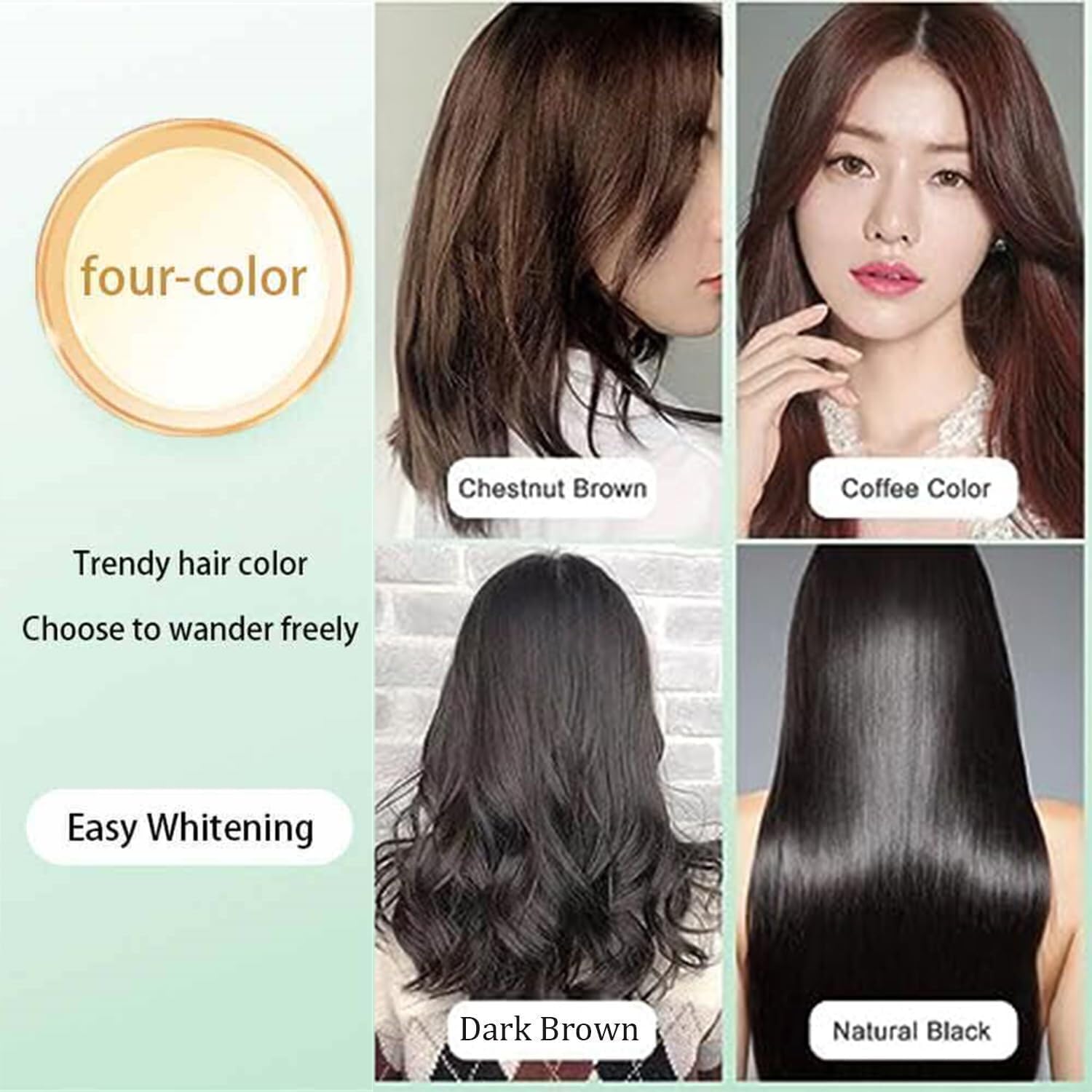 Couverture des cheveux brillants après l application de la teinture