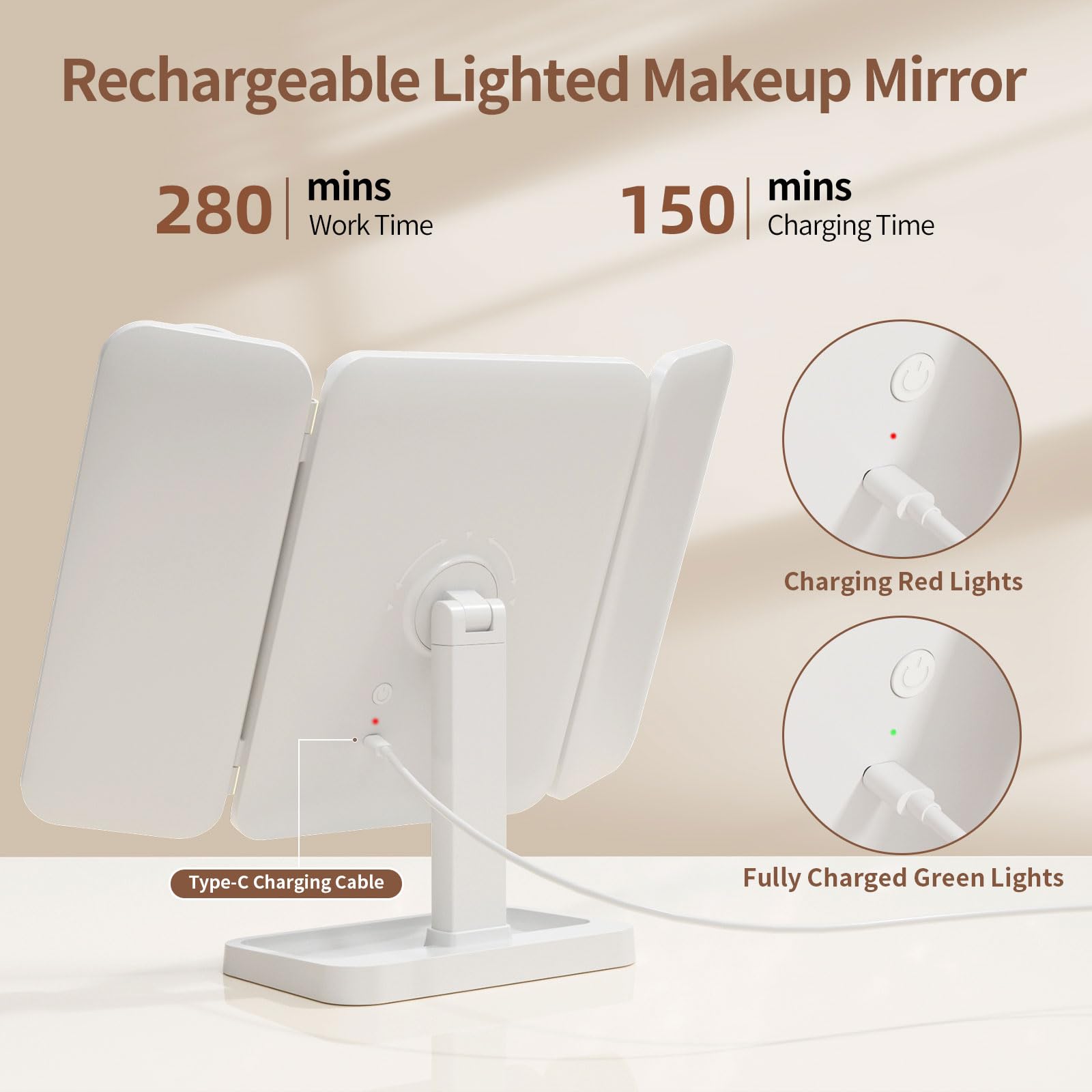 Rotation à 360° du miroir YGGPOQO pour un angle parfait