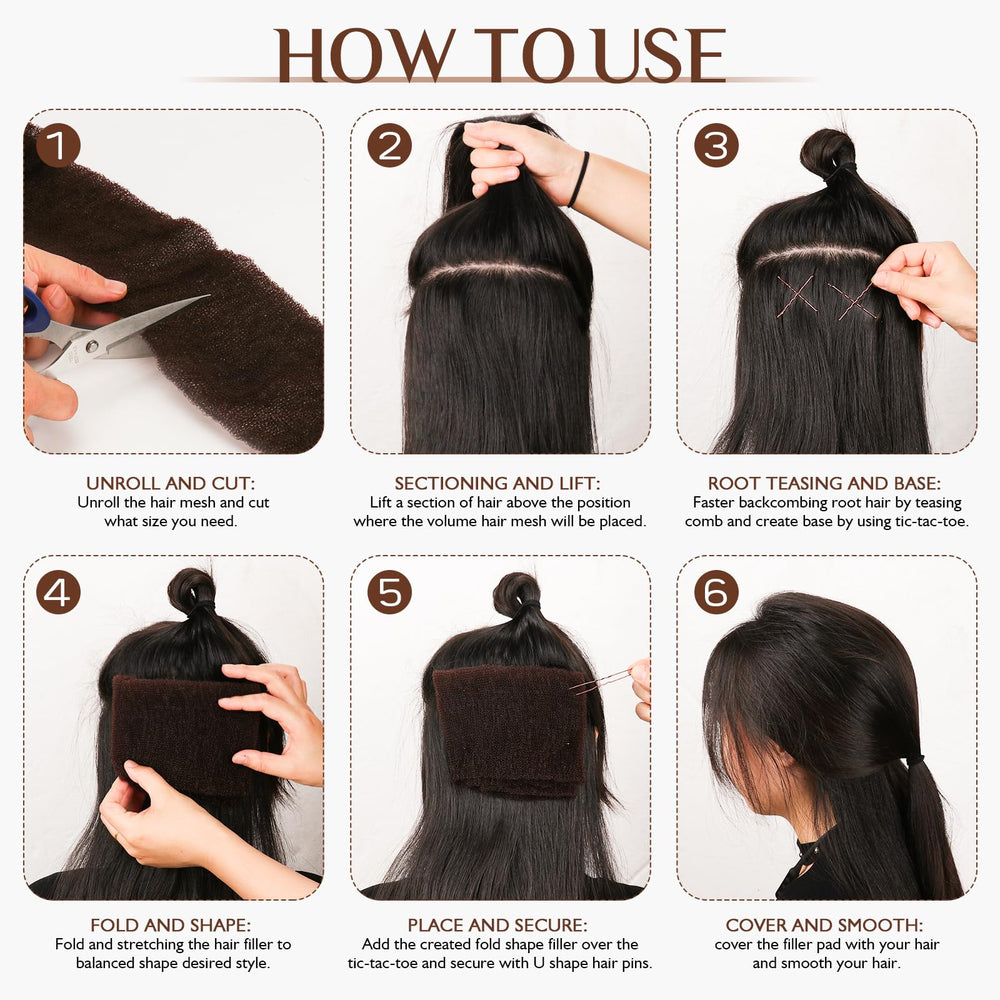 YGQQOY Outil chignon: volume et soutien toute la journée.