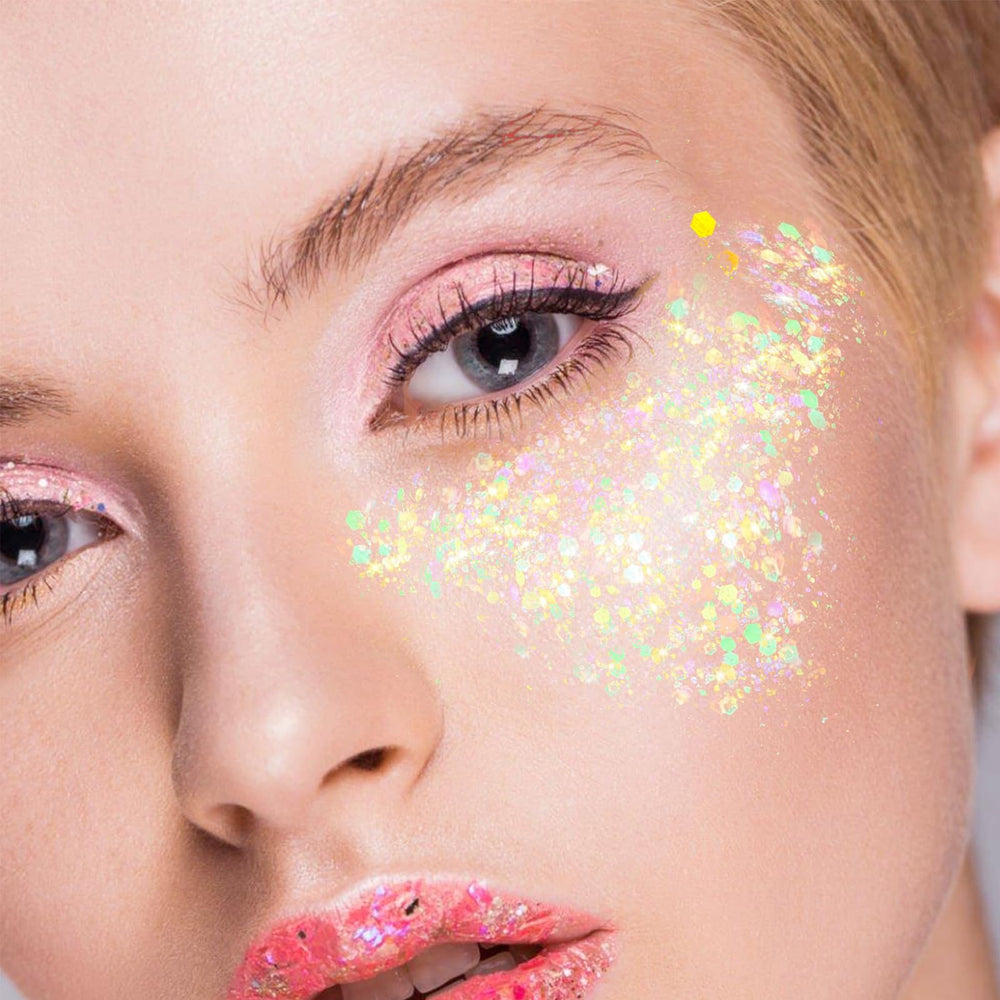 YGQQOY paillettes visage applicateur facile pour une apparence rapide et sûre.