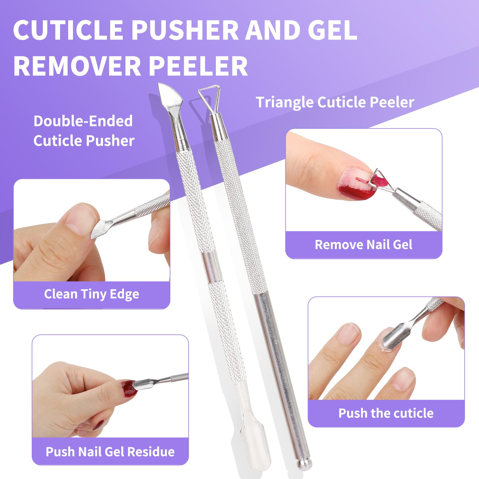 YGQQOY pousse-cuticule pratique pour repousser et préparer les ongles.