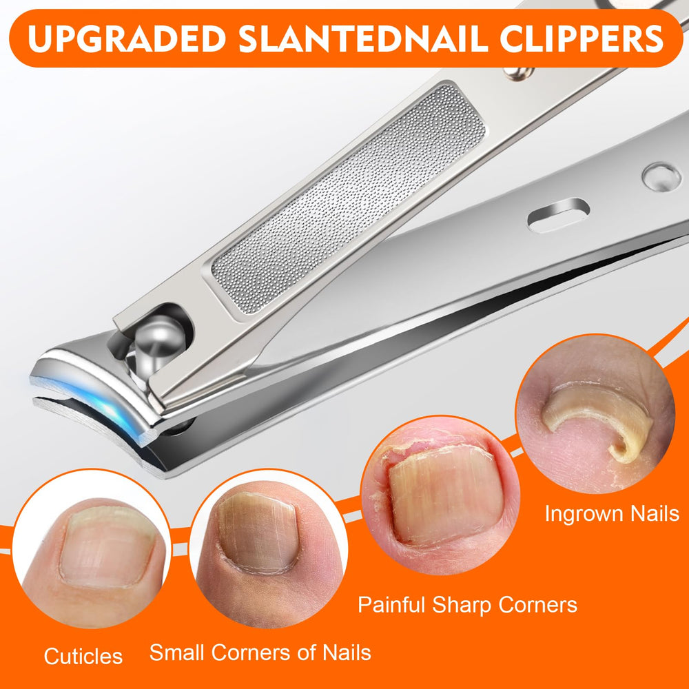 YHOVID Coupe-ongles-pieds angle-incliné, s'adapte aux contours naturels.