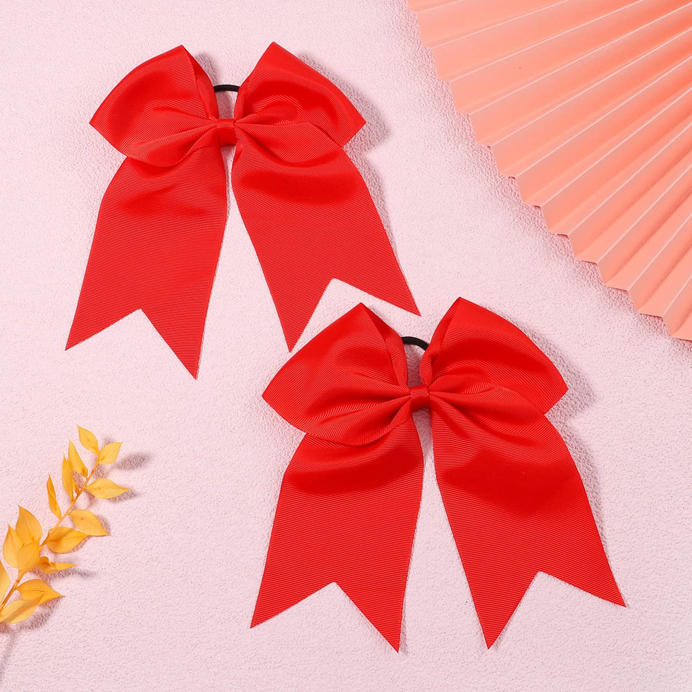 Nœud Cheer rouge 8 pouces YHXX YLEN, idéal pour compétitions et photos
