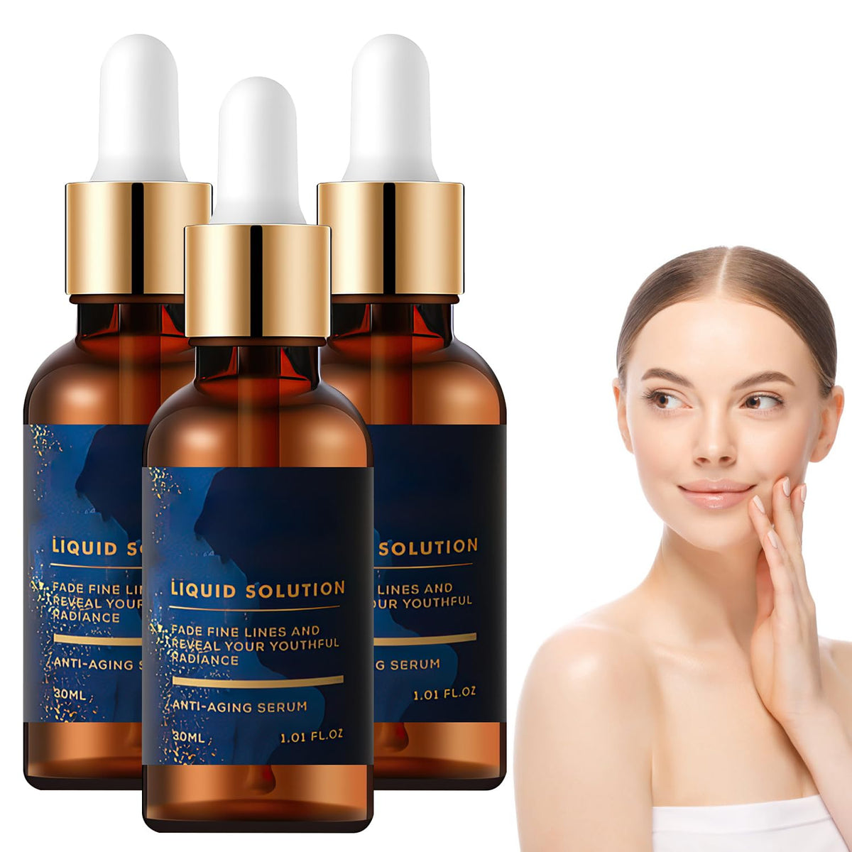 Sérum Yicengy pour le visage vitamine C et E en bouteille pour un teint lumineux.