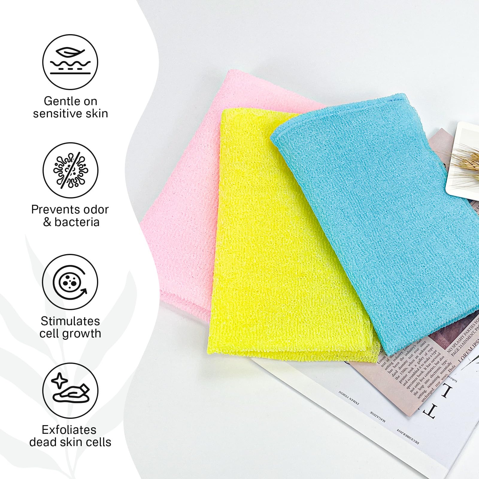 Gant exfoliant Yiclick – dos long 34 pouces pour atteindre le dos.