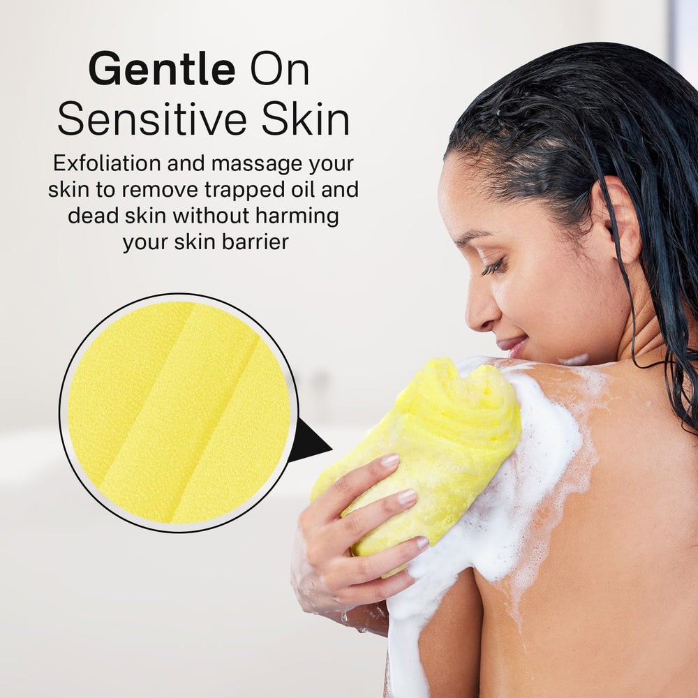 Gant exfoliant Yiclick – lavable en machine pour l’hygiène durable.