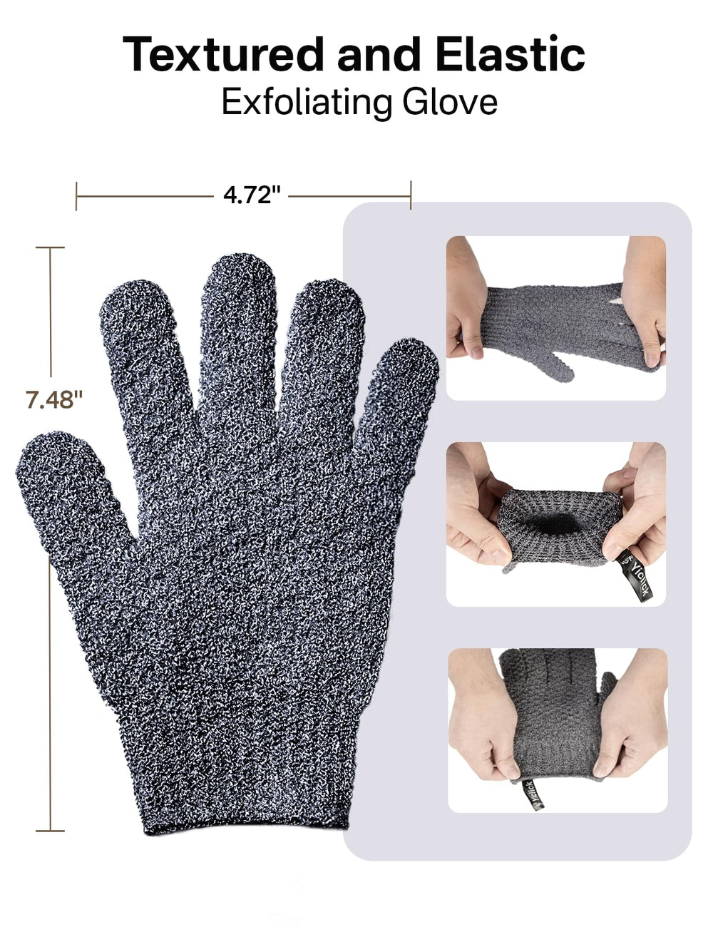 Gants exfoliants Yiclick adaptés à toute la famille