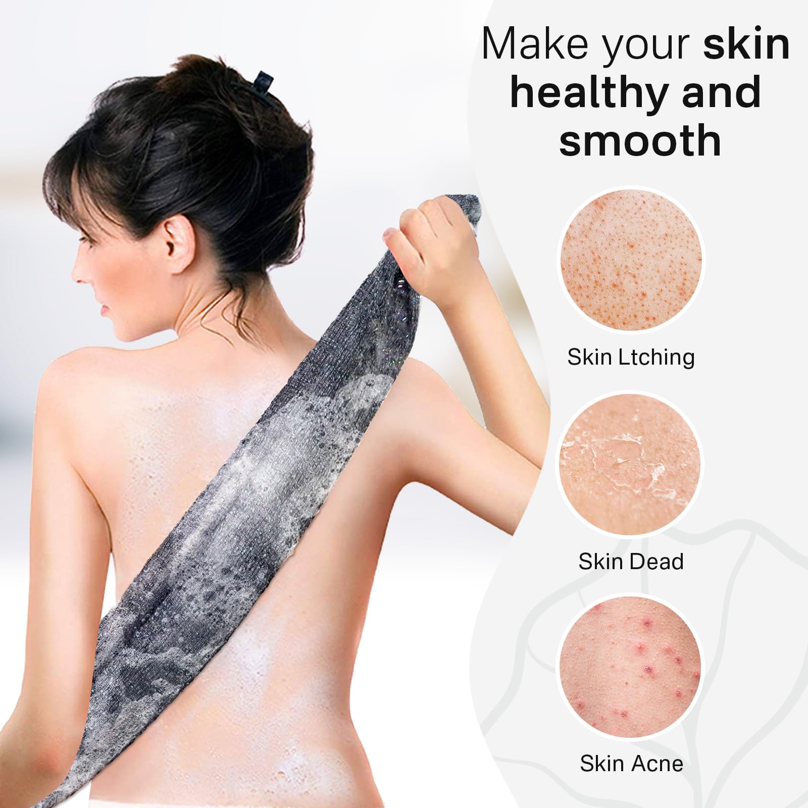 Lavette exfoliante réutilisable Yiclick, entretien simple et durable