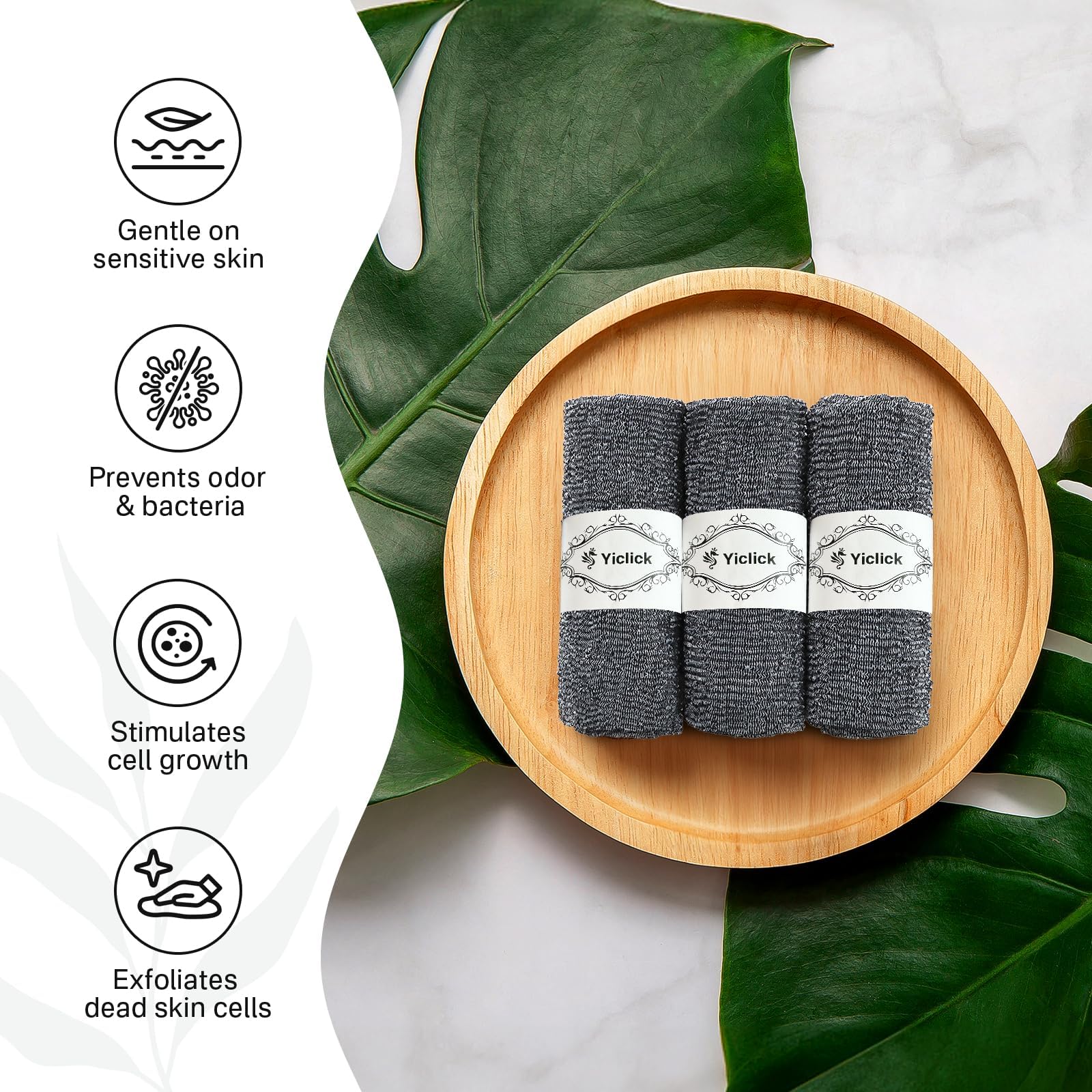 Ensemble de 3 lingettes Yiclick, pratique pour partager ou cibler plusieurs zones.