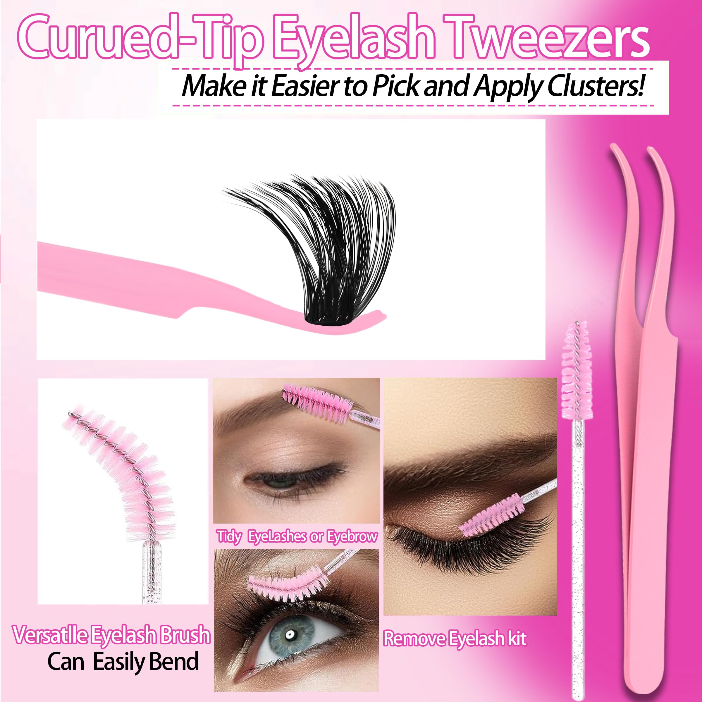 YIDUO 150D/200D cluster lashes for volume