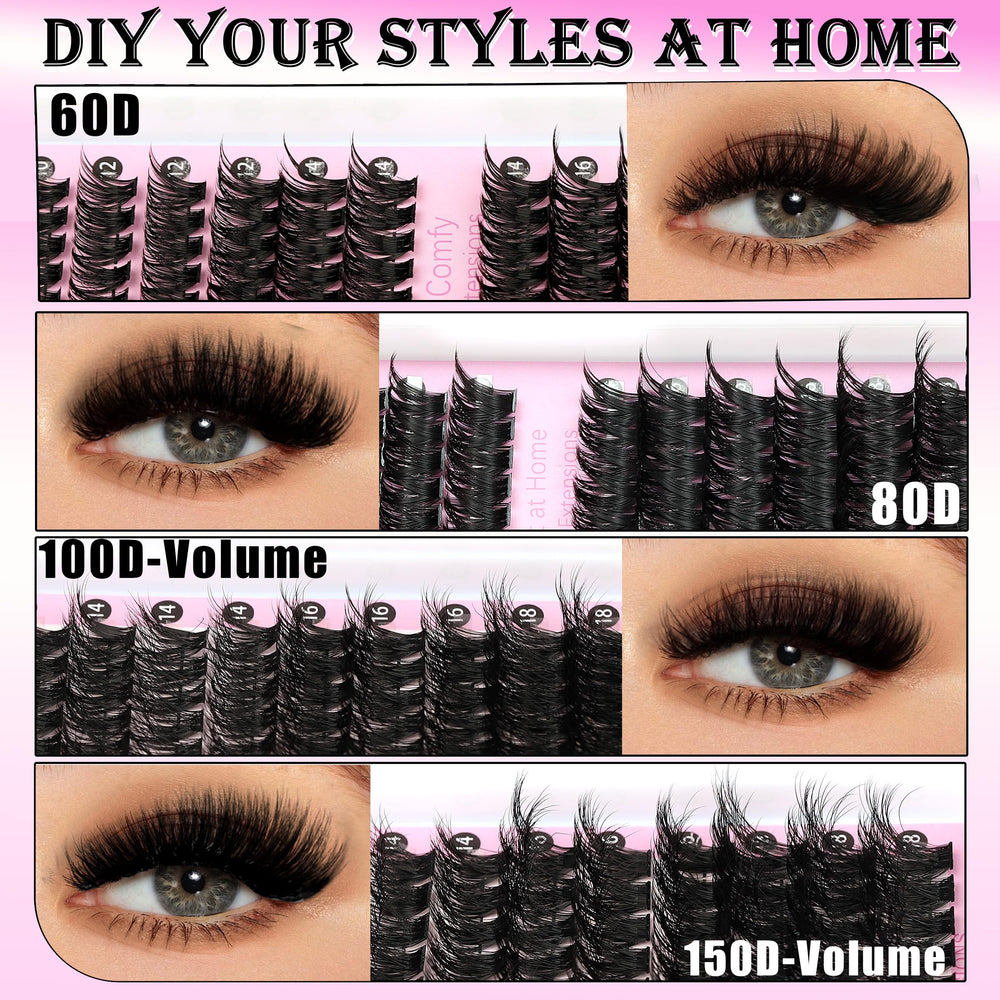 Cils clusters YIDUO 100D pour un volume dramatique et élégant.