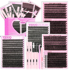 Cils clusters YIDUO 60D pour un volume léger et durable au quotidien.