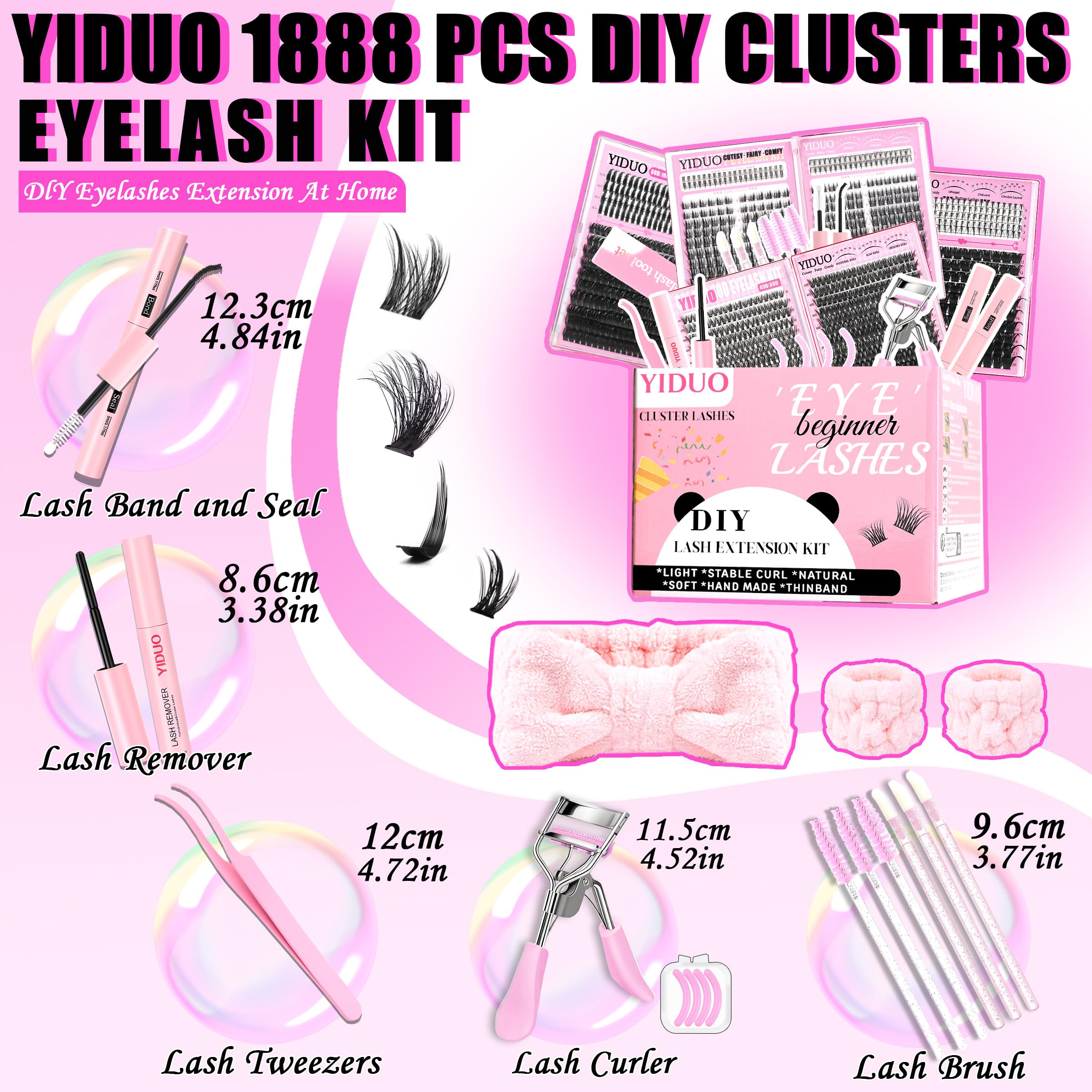 Extensions clusters volume manga 40D-60D-80D pour effet volumineux