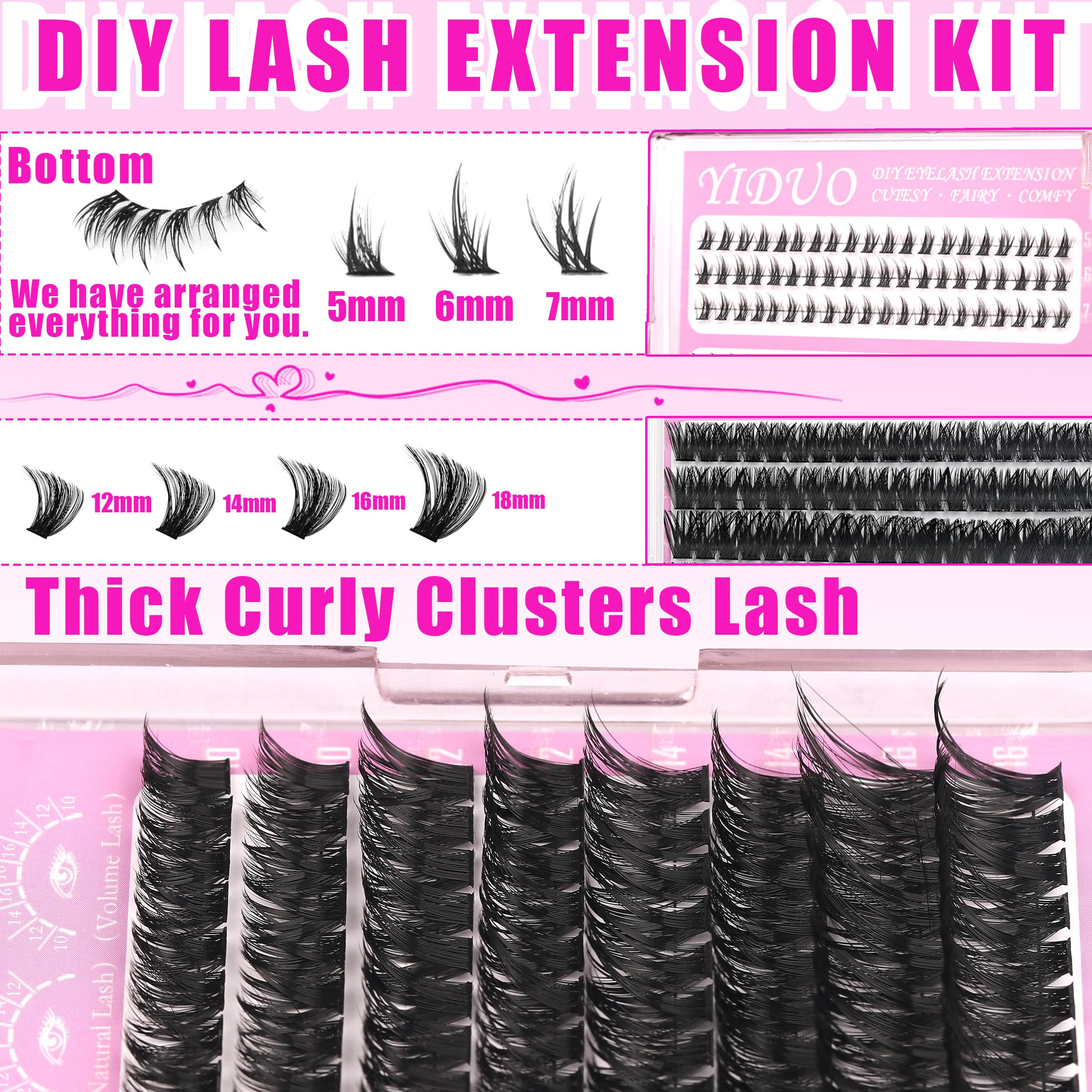 Démaquillant cils YIDUO pour retirer les extensions avec douceur