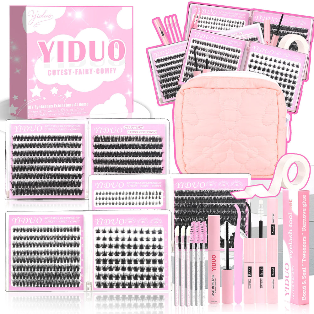 Kit YIDUO d’extensions cils six styles avec spikes pour volume naturel
