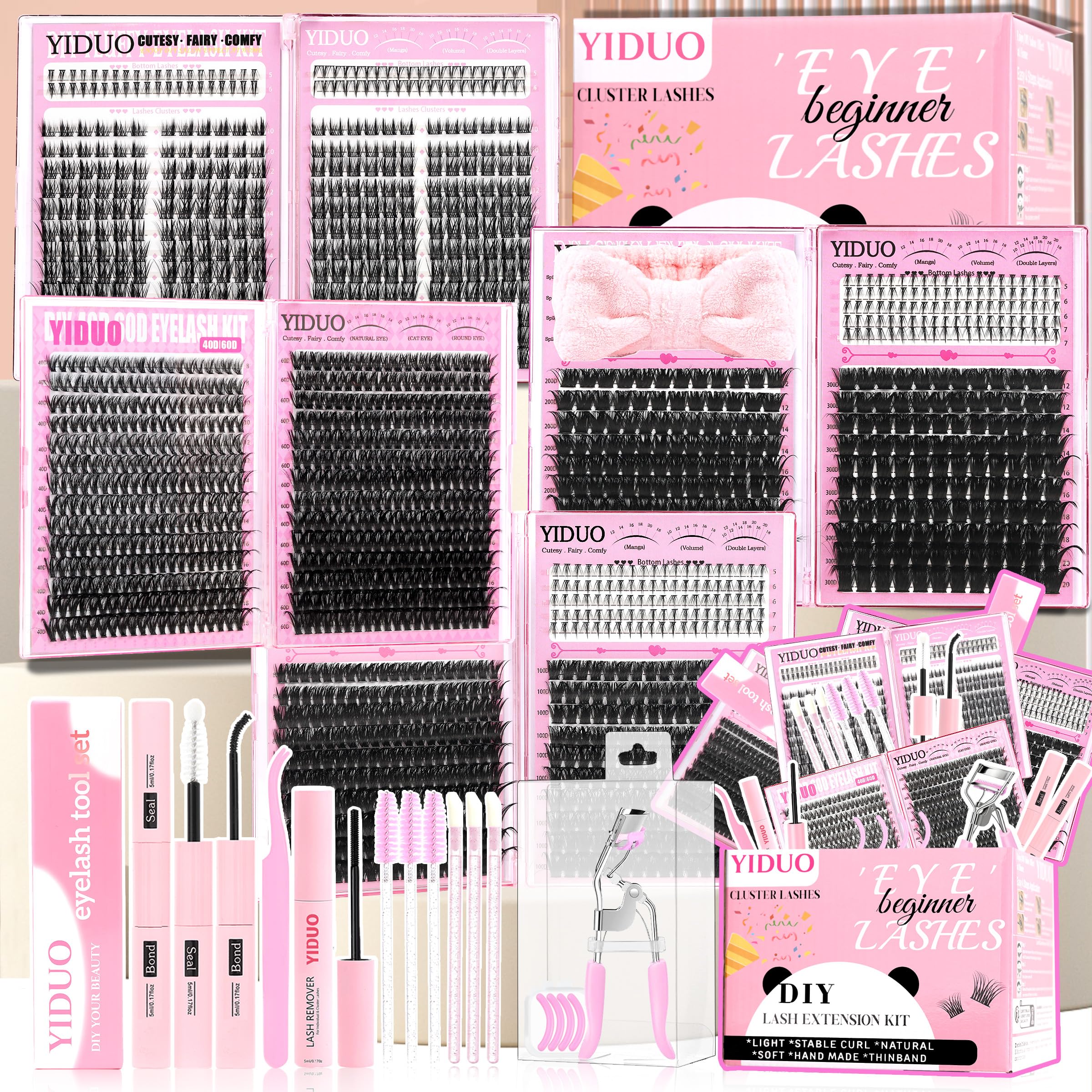 Kit YIDUO extensions cils avec 8 modèles pour différents looks