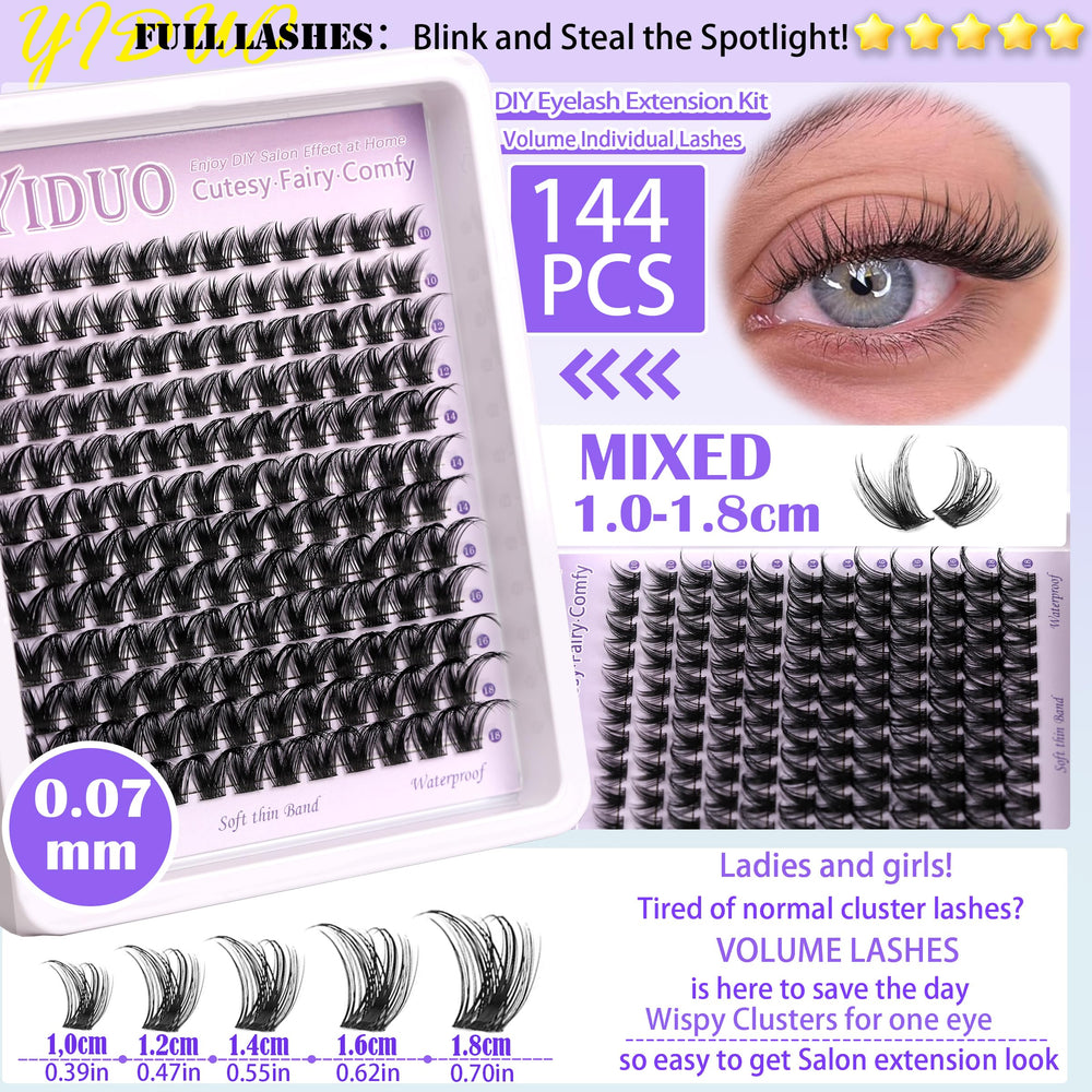 YIDUO YlDUO Dramatic style clusters for bold evening lashes