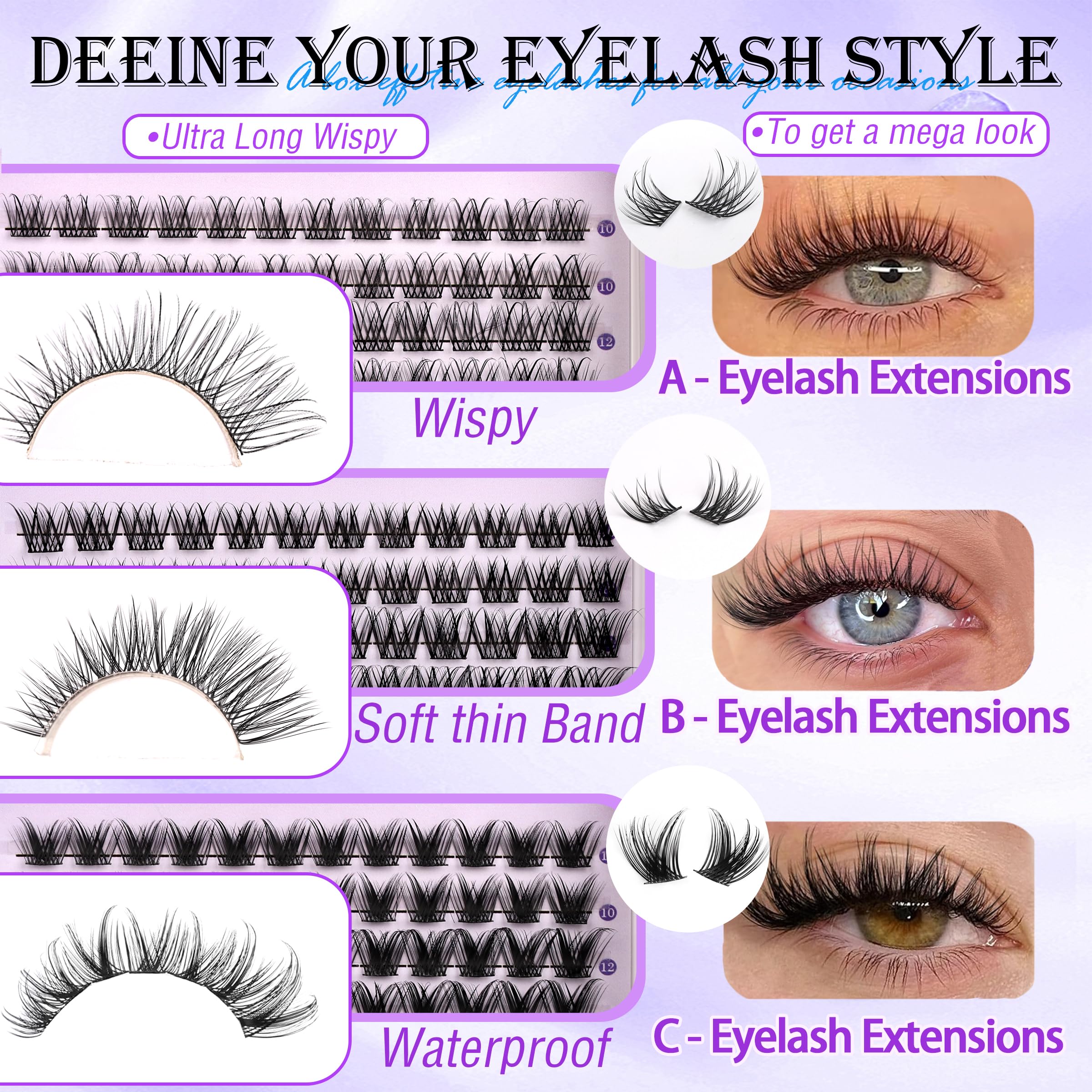 YIDUO YlDUO Fairy style clusters for soft, romantic volume