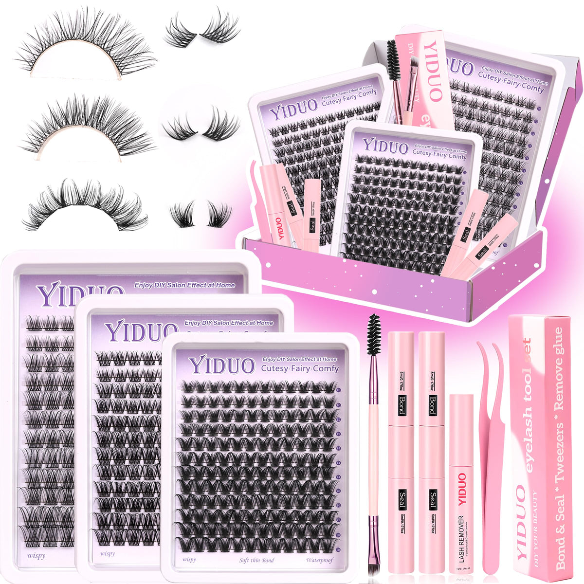 YIDUO YlDUO Natura style clusters for natural daily lash enhancement