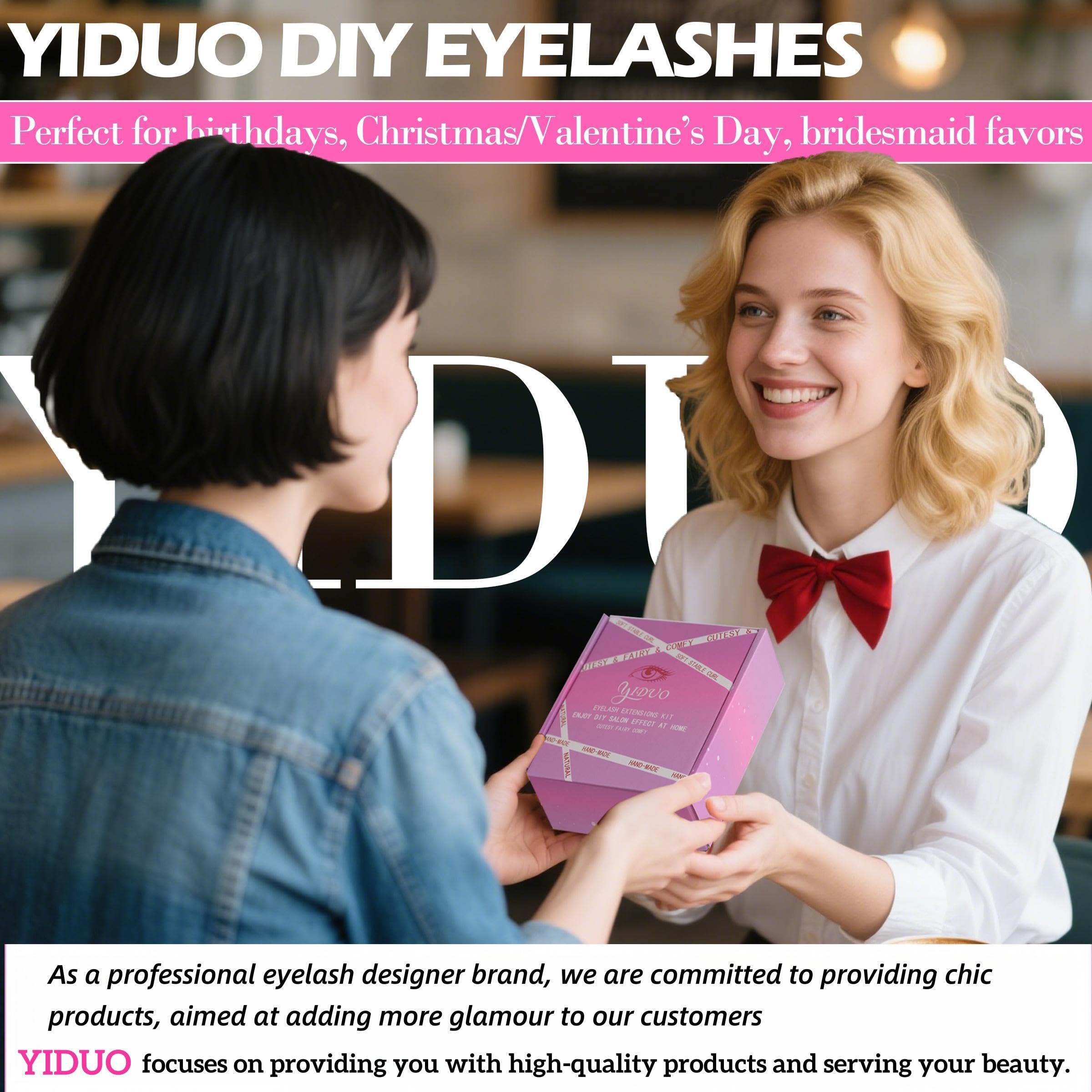 YIDUO dual-head brush for eyelash and eyebrow grooming