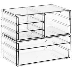 Organisateur Yieach en acrylique transparente avec 6 tiroirs pour rangement clair et accessible