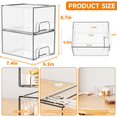 Yieach organisateur maquillage en acrylique, visuel et pratique.