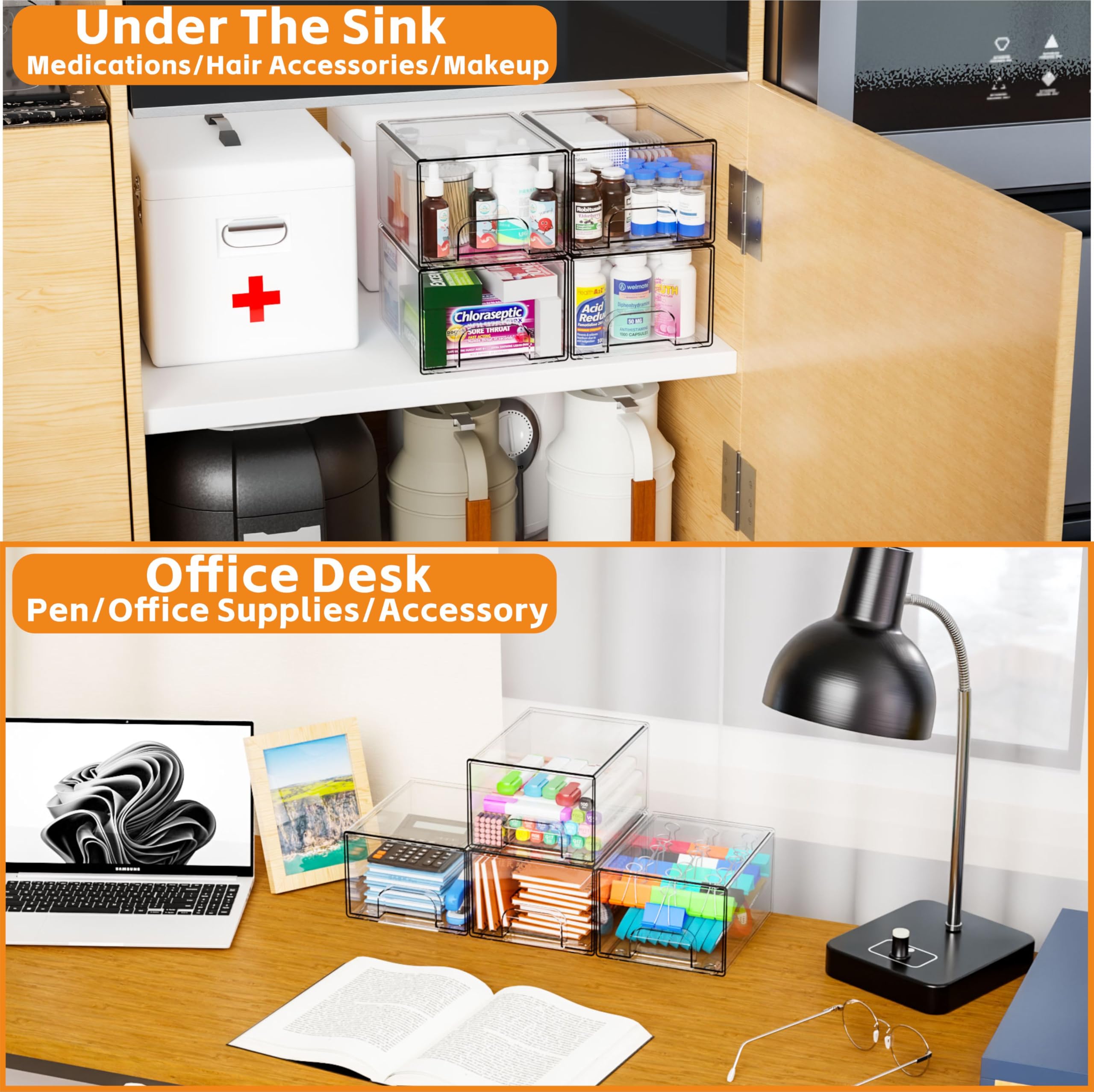 Yieach rangement cuisine, tiroirs compacts pour petits ingrédients.