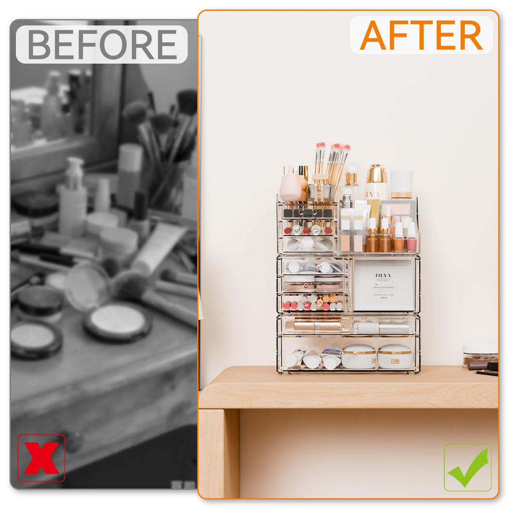 Support brosses et pinceaux Yieach, organisation efficace pour la routine.