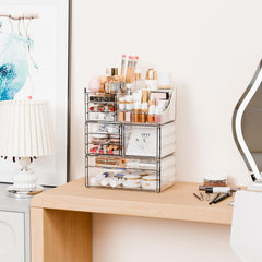 Tiroirs maquillage Yieach 9, accès rapide aux rouges à lèvres et palettes.