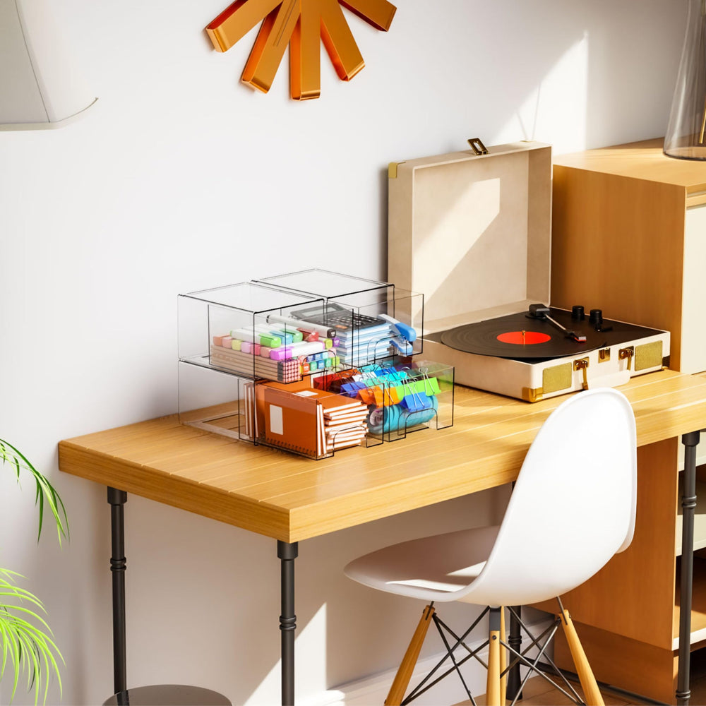 Yieach tiroirs transparents polyvalents, solution pratique pour studios et appartements.